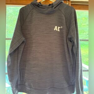 American Eagle Outfitters Men's Gray Hoodie, AE Flex Hoodie, Size Large